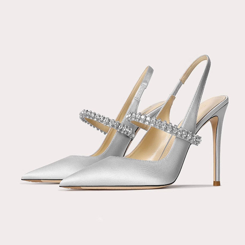 ÉLISE ADÉLÉ Chaussure à talon gris perle